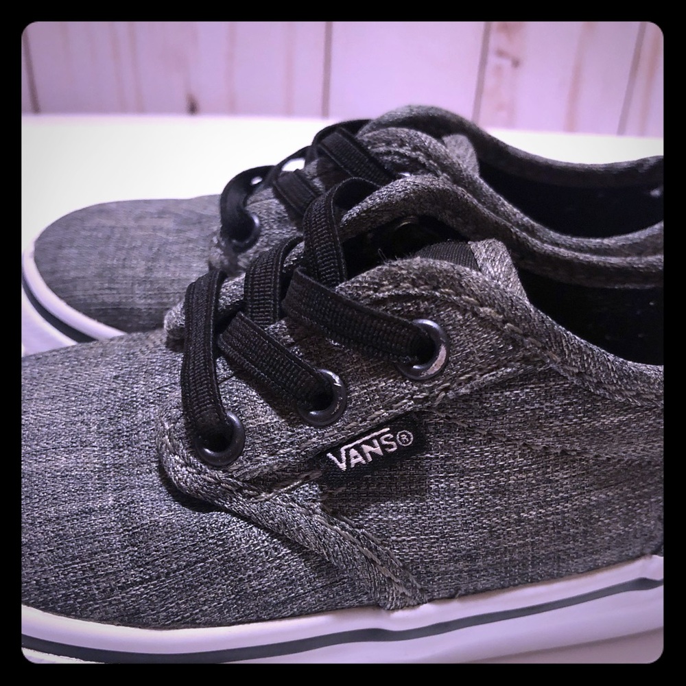 Black Grey Boys Vans Size 6 Toddler